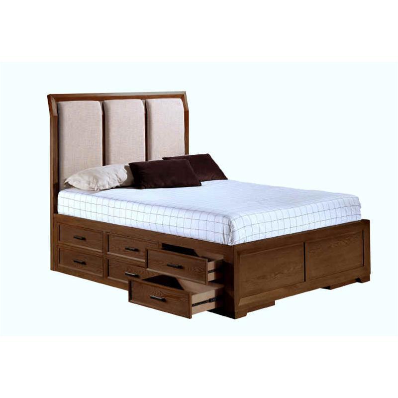 00029311 New Classic Furniture Queen Captains Bed Rustic