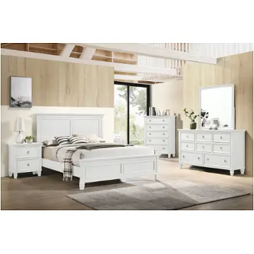 Bb044w-115-235 New Classic Furniture Tamarack - White Bedroom Furniture Bed
