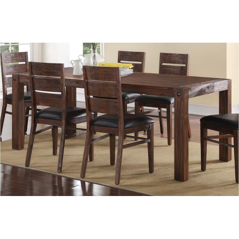 D1002 10 New Classic Furniture Dining Table Distressed Walnut