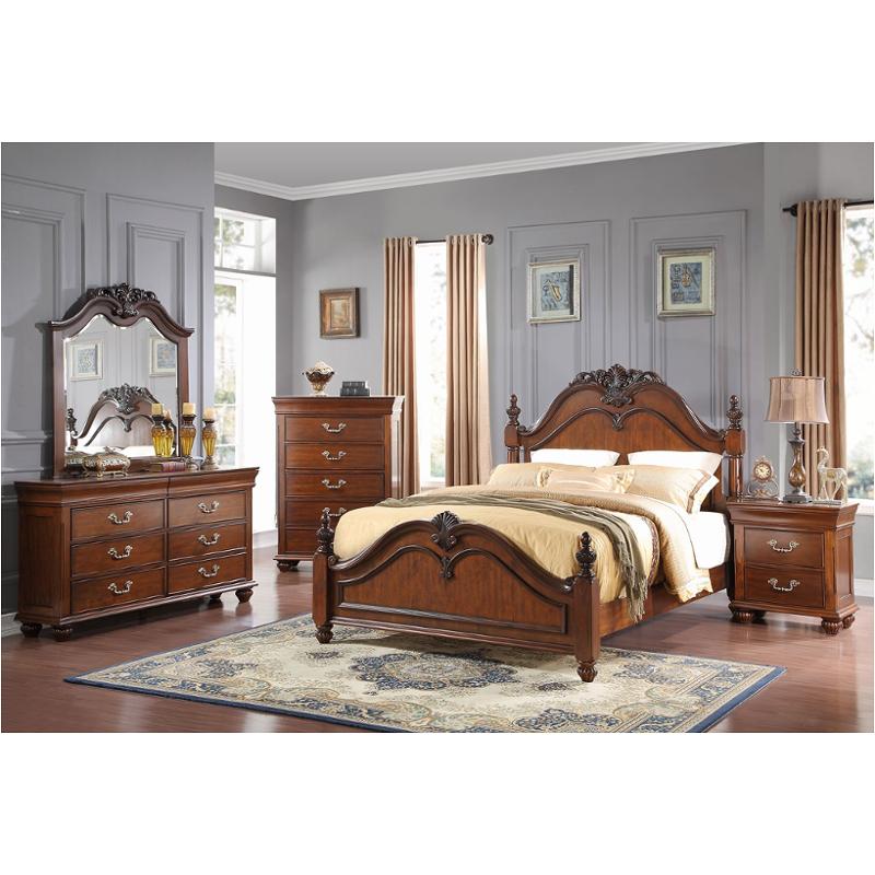 New Classic Furniture Eastern King Bed, Cherry King Bed