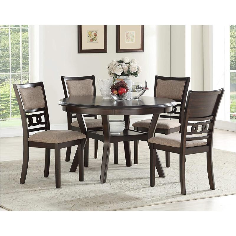 D1701 50s Chy New Classic Furniture Gia, Cherry Round Dining Table Set