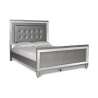 Ba9698s-310 New Classic Furniture Valentino - Silver Bedroom Furniture Bed