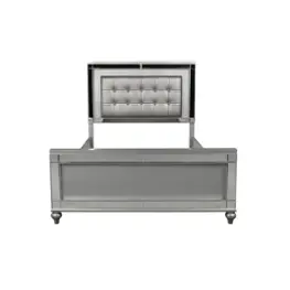 Ba9698s-110-ck New Classic Furniture Valentino - Silver Bedroom Furniture Bed
