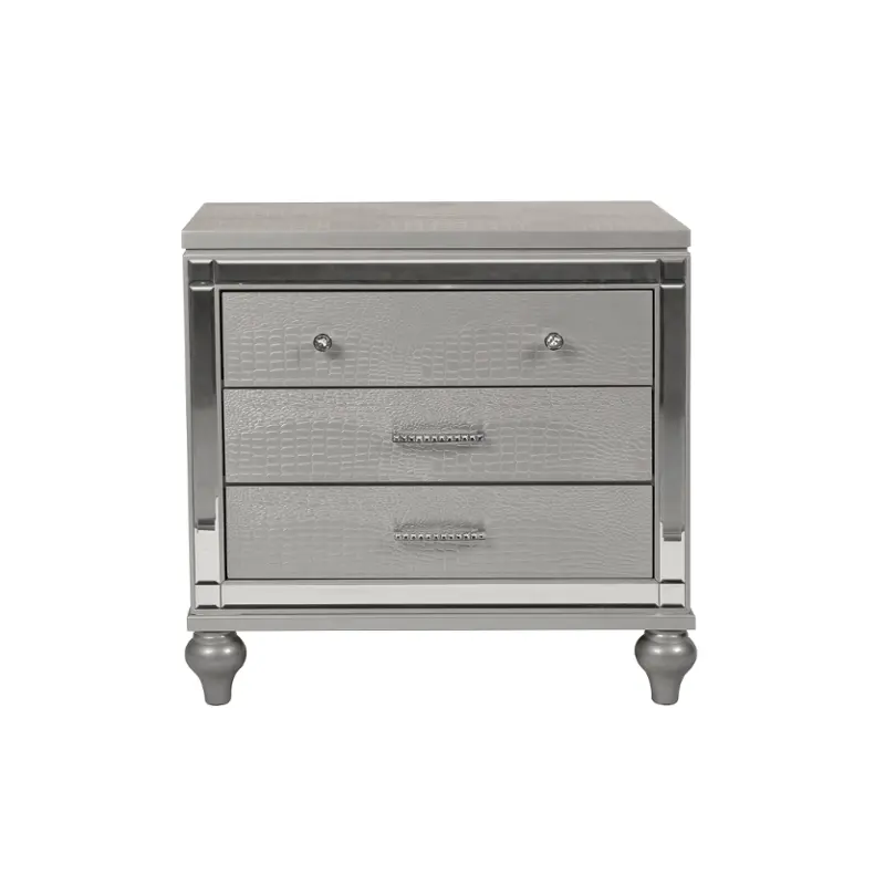 Ba9698s-040 New Classic Furniture Night Stand - Silver