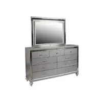 Ba9698s-050 New Classic Furniture Valentino - Silver Bedroom Furniture Dresser