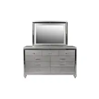 Ba9698s-060 New Classic Furniture Valentino - Silver Bedroom Furniture Mirror