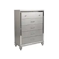 Ba9698s-070 New Classic Furniture Valentino - Silver Bedroom Furniture Chest