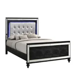 Ba9698b-410 New Classic Furniture Valentino - Black Bedroom Furniture Bed