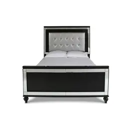 Ba9698b-510 New Classic Furniture Valentino - Black Bedroom Furniture Bed