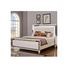 Ba9698w-110-ck New Classic Furniture Valentino - White Bedroom Furniture Bed