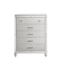 Ba9698w-070 New Classic Furniture Valentino - White Bedroom Furniture Chest