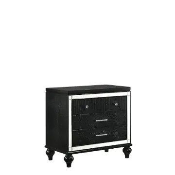 Ba9698b-040 New Classic Furniture Valentino - Black Bedroom Furniture Nightstand