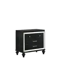 Ba9698b-040 New Classic Furniture Valentino - Black Bedroom Furniture Nightstand