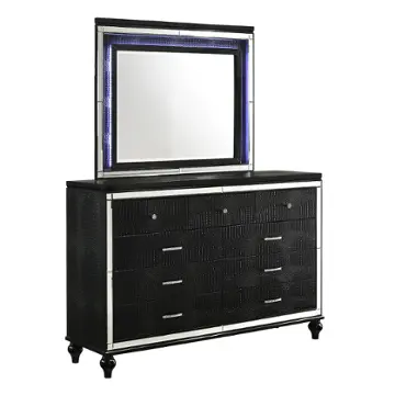 Ba9698b-050 New Classic Furniture Valentino - Black Bedroom Furniture Dresser