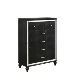 Ba9698b-070 New Classic Furniture Valentino - Black Bedroom Furniture Chest