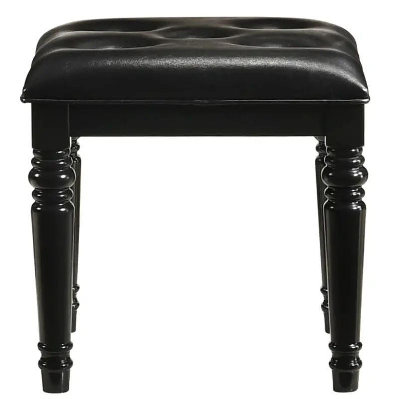 Ba9698b-092 New Classic Furniture Valentino - Black Bedroom Furniture Stool