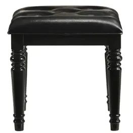 Ba9698b-092 New Classic Furniture Valentino - Black Bedroom Furniture Stool