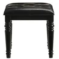 Ba9698b-092 New Classic Furniture Valentino - Black Bedroom Furniture Stool