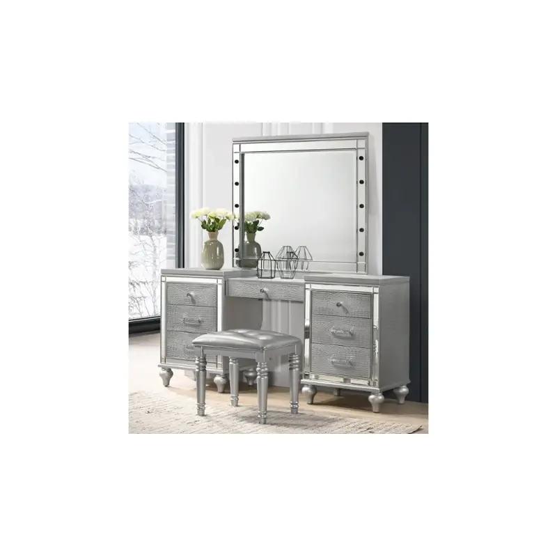 Ba9698s-091 New Classic Furniture Valentino - Silver Bedroom Furniture Mirror