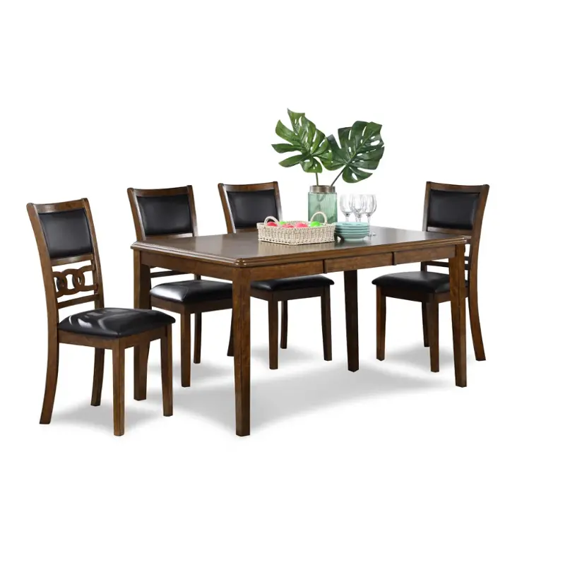 D1701-160-brn New Classic Furniture Gia - Brown Dining Table