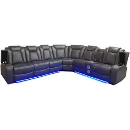 U1769-30lp2-blk New Classic Furniture Orion Living Room Furniture Sectional