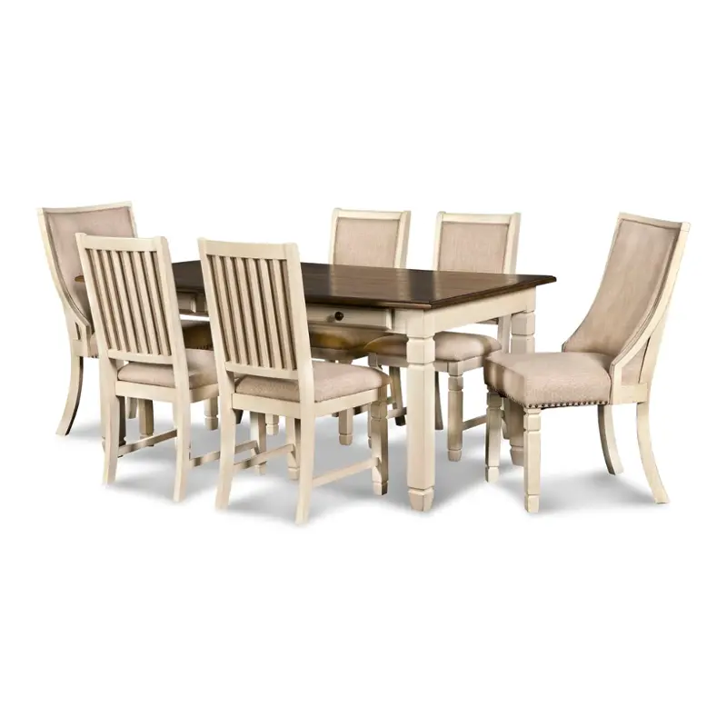 D058w-10 New Classic Furniture Prairie Point - White Dining Room Furniture Dining Table