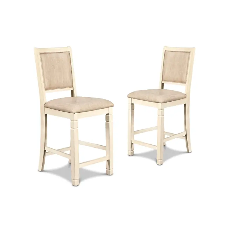 D058w22 New Classic Furniture Counter Chair White