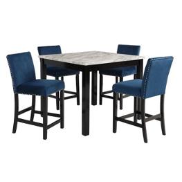 D400-52s-blu New Classic Furniture Celeste Dining Room Furniture Counter Height Table