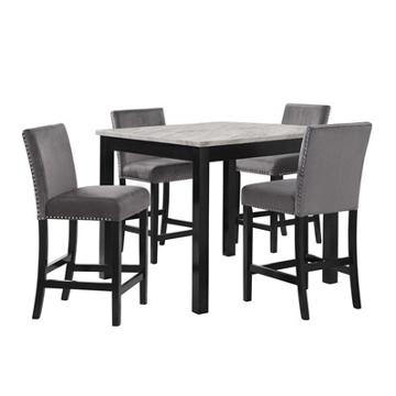 D400-52s-gry New Classic Furniture Celeste Dining Room Furniture Counter Height Table