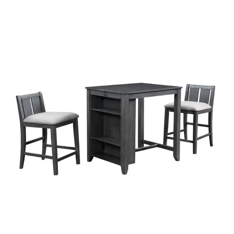 D5773-32-gry New Classic Furniture Heston Dining Room Furniture Counter Height Table