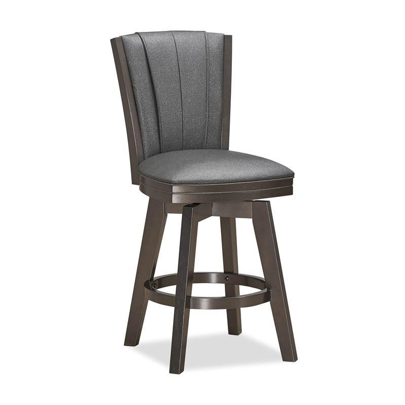 S393 Cs Gry New Classic Furniture Glam, 24 Inch Swivel Counter Stools With Arms