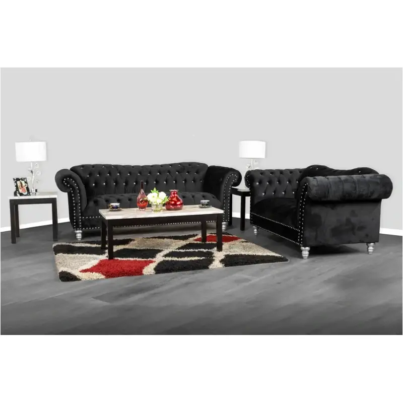 U1617-30-blk New Classic Furniture Tiana - Silvana Black Living Room Furniture Sofa