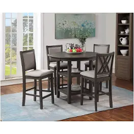 D3651-52s-gry New Classic Furniture Amy Dining Room Furniture Counter Height Table
