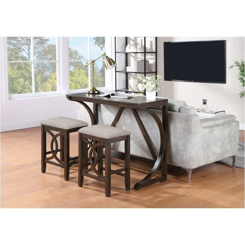 D324-3p-chy New Classic Furniture Bella Dining Room Furniture Counter Height Table