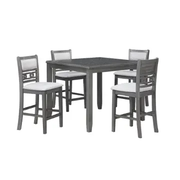 D1701-542-gry New Classic Furniture Gia - Gray Dining Room Furniture Counter Height Table