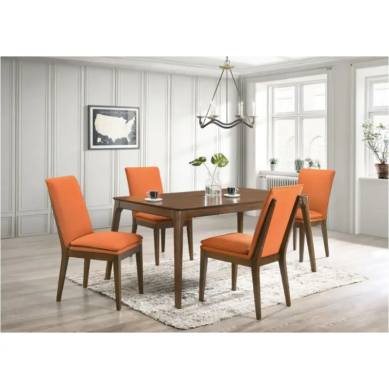 D7185b-10 New Classic Furniture Maggie - Walnut Dining Room Furniture Dining Table