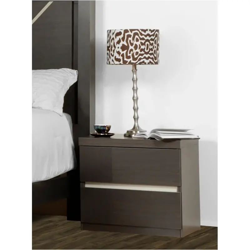 B2053w-040 New Classic Furniture Chadwick Black - Silver Bedroom Furniture Nightstand