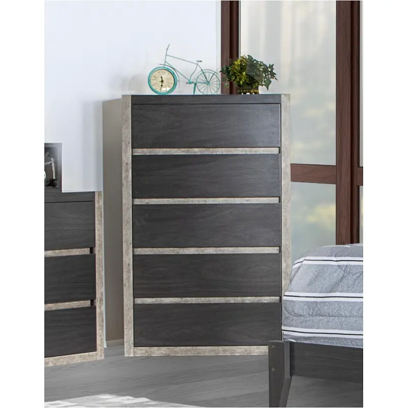 B5902g-071 New Classic Furniture Domingo - Gray Bedroom Furniture Chest