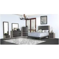 B5902g-110-230 New Classic Furniture Domingo - Gray Bedroom Furniture Bed