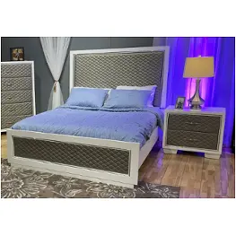 B2025w-110-120-230 New Classic Furniture Luxor - White Bedroom Furniture Bed