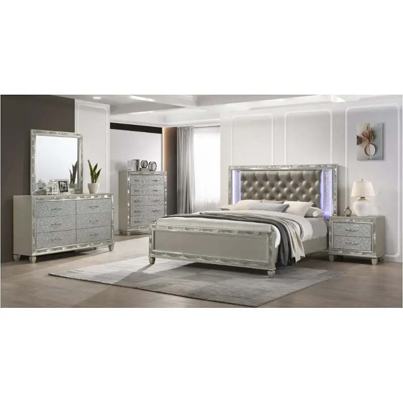 B976s-310 New Classic Furniture Radiance Silver Bedroom Furniture Bed