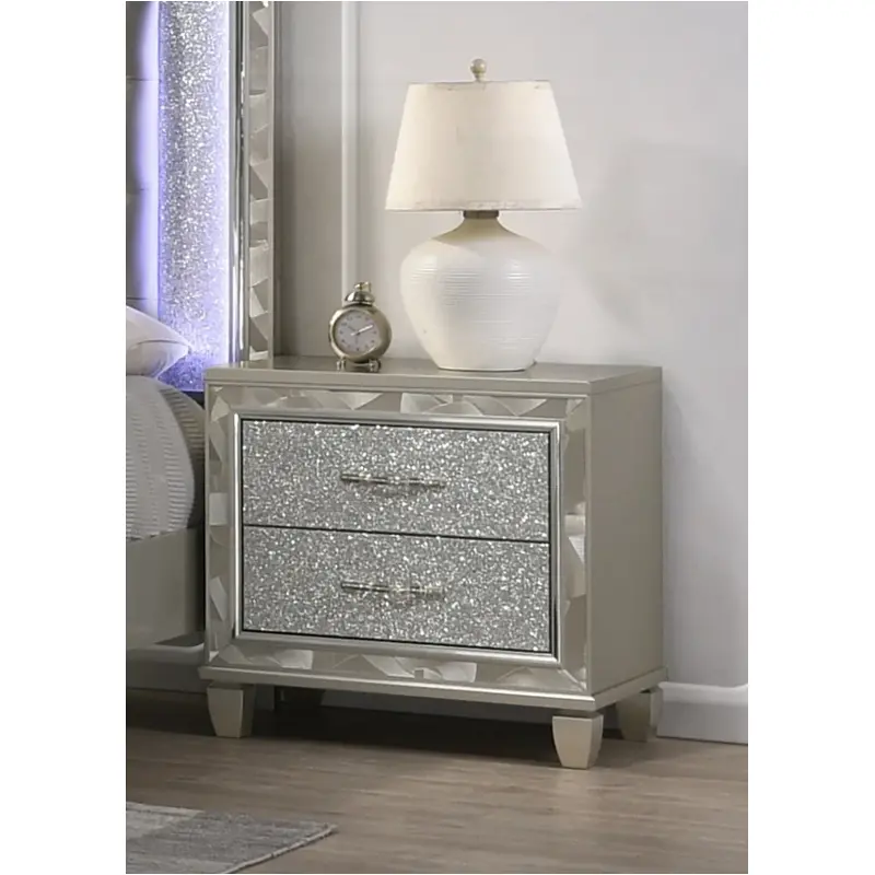 B976s-040 New Classic Furniture Radiance Silver Bedroom Furniture Nightstand