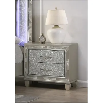 B976s-040 New Classic Furniture Radiance Silver Bedroom Furniture Nightstand