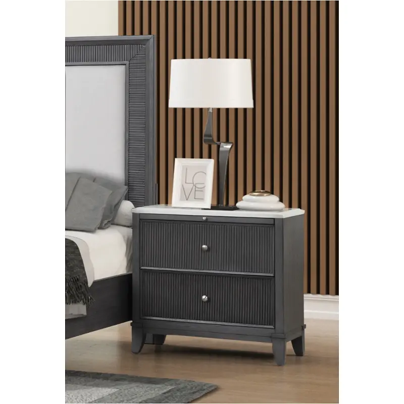 B2900g-040 New Classic Furniture Palm Beach - Dolphin Gray Bedroom Furniture Nightstand