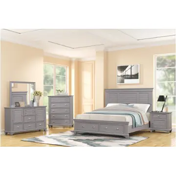 B2118g-110 New Classic Furniture Jamestown - Grey Bedroom Furniture Bed