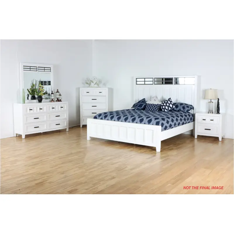 B875s-110-120-230 New Classic Furniture Tuxedo Bedroom Furniture Bed