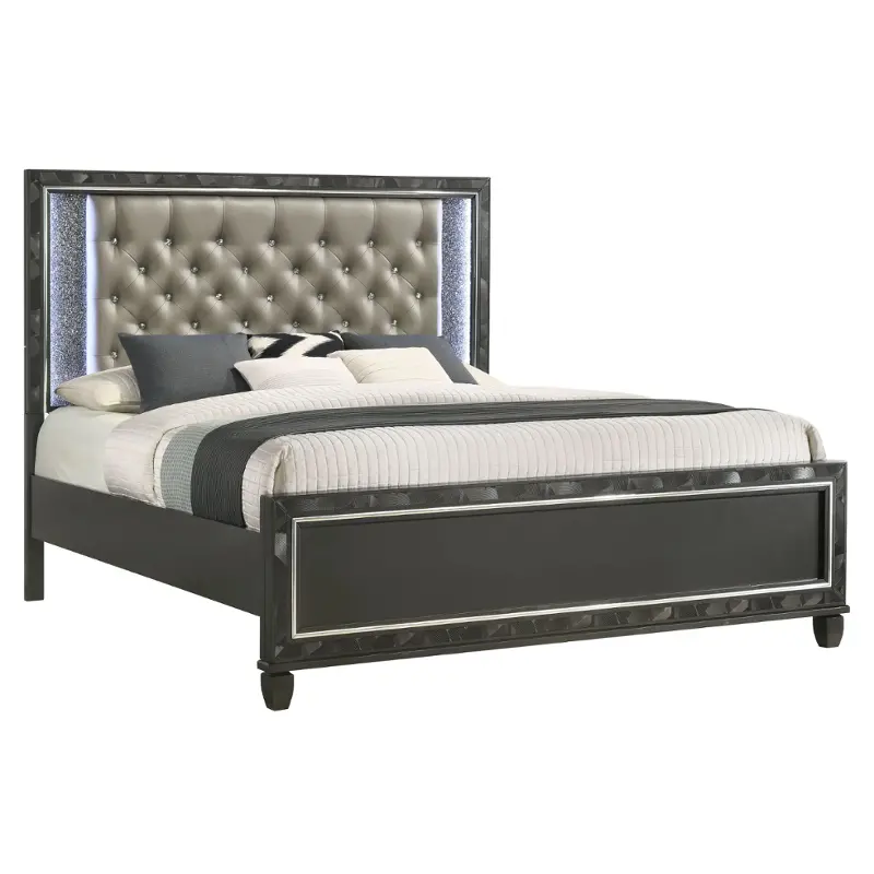 B976k-110 New Classic Furniture Radiance - Black Pearl Bedroom Furniture Bed