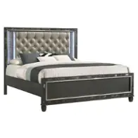 B976k-110 New Classic Furniture Radiance - Black Pearl Bedroom Furniture Bed