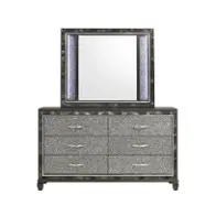 B976k-060 New Classic Furniture Radiance - Black Pearl Bedroom Furniture Mirror