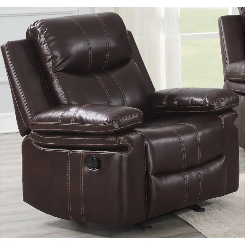 U6023-13p1-brn New Classic Furniture Kellen Living Room Furniture Recliner